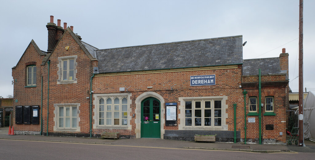 Mid-Norfolk Railway heritage line at Dereham station, Norfolk