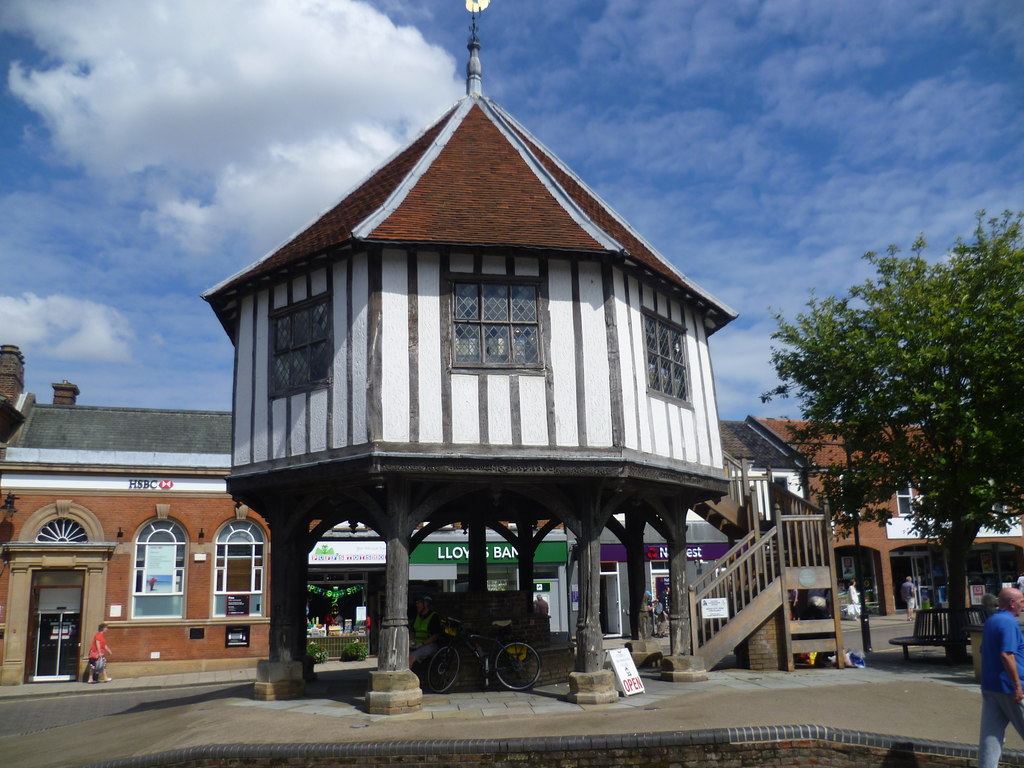 The octagonal Market Cross in Wymondham town centre, Norfolk — a Grade I listed building